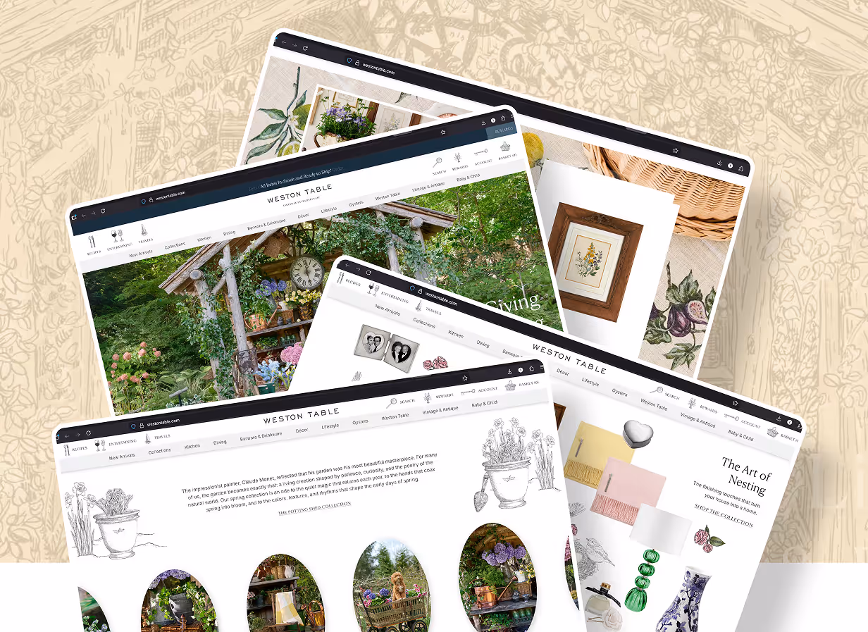 Weston Table design and UX work